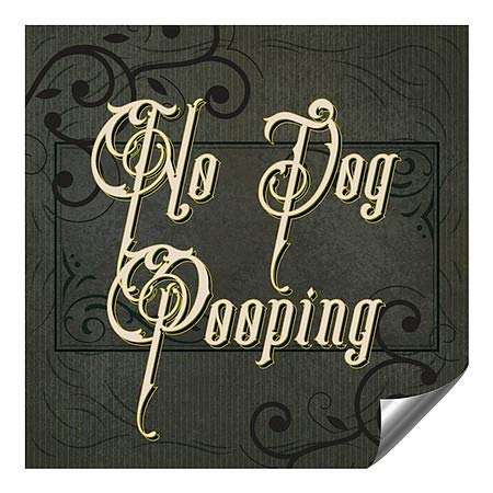 CGSignLab | אין כלב קופץ-מסגרת ויקטוריאנית מדבקות קיר אלומיניום תעשייתי כבד-חובה | 36 x36